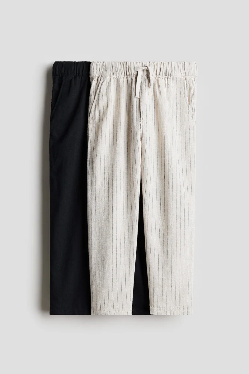 H&M 2-pack linen-blend trousers