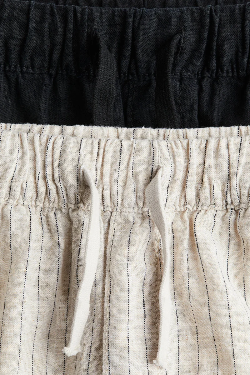 H&M 2-pack linen-blend trousers