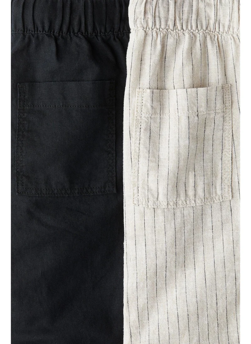 H&M 2-pack linen-blend trousers