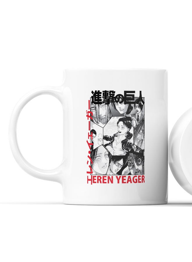 LIT كوب هجوم العمالقة كوب هجوم العمالقة للقهوة بأسلوب مانغا هدية كوب إرين ييغر شريط كوميدي - قلب مكسور - Image 2