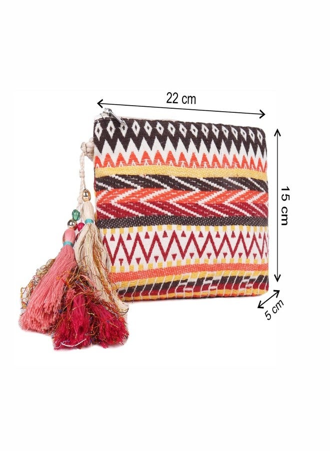ASTRID Assorted Set Of 2 (Mix) Sling With Tassels and Zipper Closure - Image 5