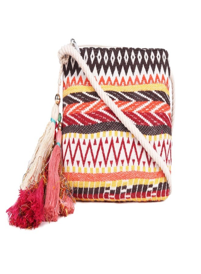 ASTRID Assorted Set Of 2 (Mix) Sling With Tassels and Zipper Closure - Image 1