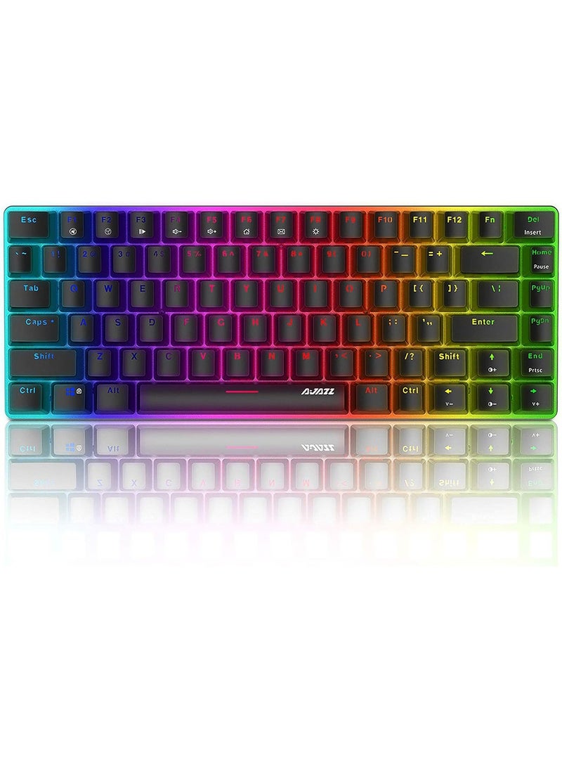 لوحة مفاتيح ميكانيكية مفتاحًا، مفاتيح سلكية بإضاءة خلفية RGB لوحة مفاتيح كمبيوتر لألعاب الكمبيوتر المحمول (مفتاح أسود) - Image 2