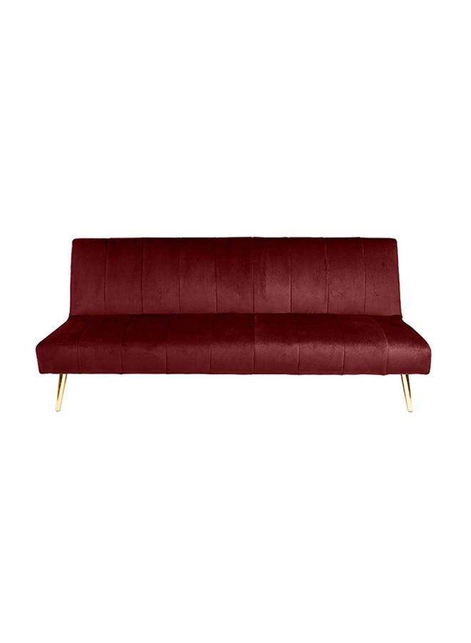 In-House Celine | 3-Seater Sofabed 2 In 1 Upholstered In Linen25x168x92 cm  - Burgundy - Image 4