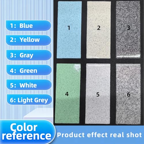 Myting Epoxy Colored Sand Floor Paint, Epoxy Floor Paint High Gloss Marble Effect Coating for Indoor and Outdoor, Wear-resistant and non-slip Self-leveling Coating Blue 35OZ(1KG) - Image 4