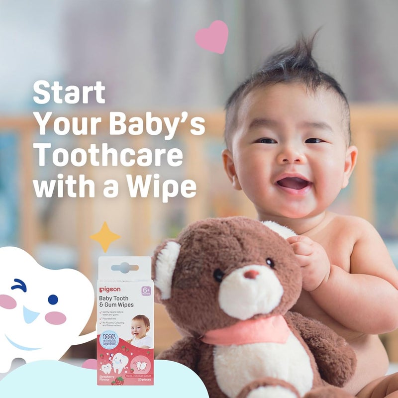 Pigeon Baby Tooth & Gum Wipes - Strawberry Flavor - Image 2