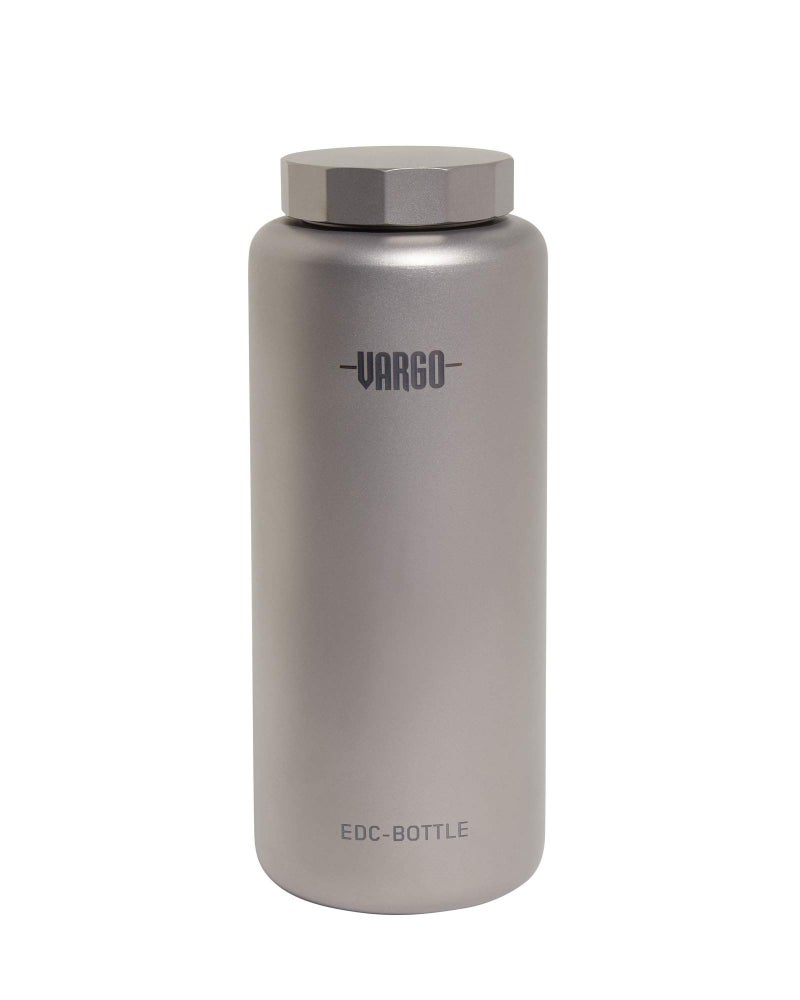 Vargo Titanium EDC Bottle | 1 Liter (34 oz.) Ultralight Titanium Water Bottle 100% Biocompatible for Fresh Tasting Water – Model T-462 - Image 1