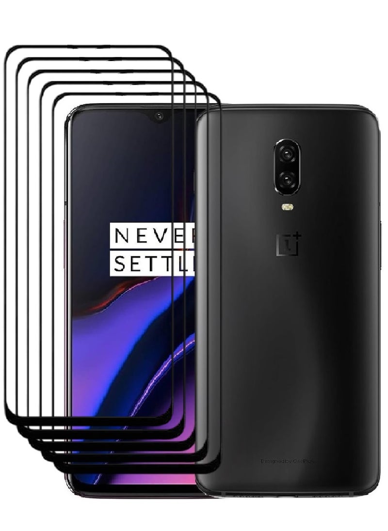AINA 5 Pieces Tempered Glass Screen Protector 5D Designed For OnePlus 6T Full Glue Edge to Edge Full Screen Coverage And Bubble Free - Image 1