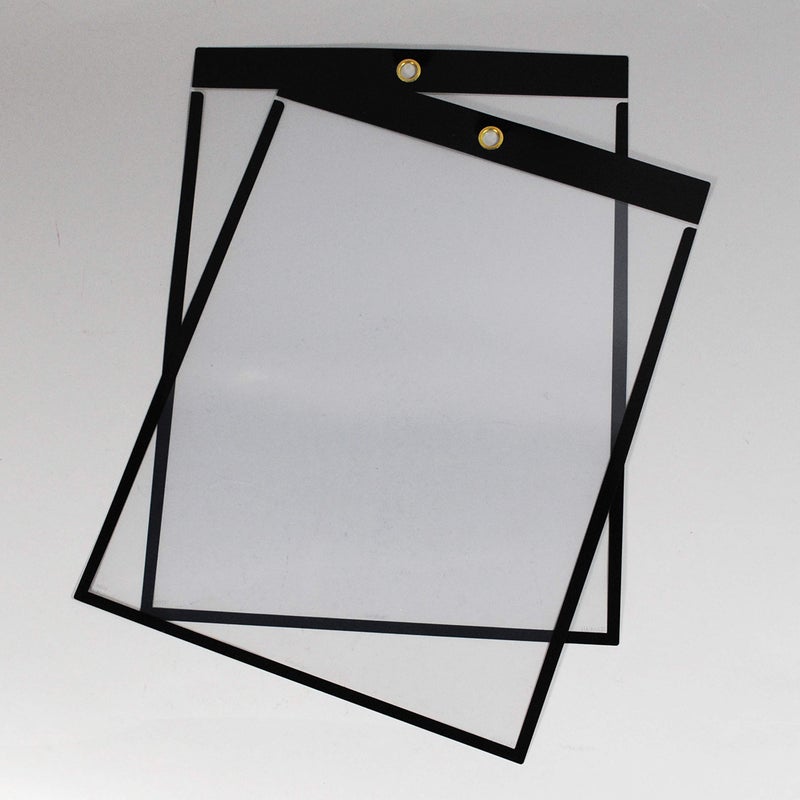 EnvyPak Job Ticket Holders - 9"x12" - Pack of 30 (Black) Top-Loading with Eyelet for Hanging - Image 5