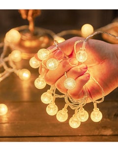 Bukela Globe String Lights - Plug in 80 LED Crystal Globe Fairy Lights with 8 Lighting Modes and Remote for Patio Yard Porch Garden Pool Tent Beach Bedroom Wedding Party Decor, Warm White  - Image 1