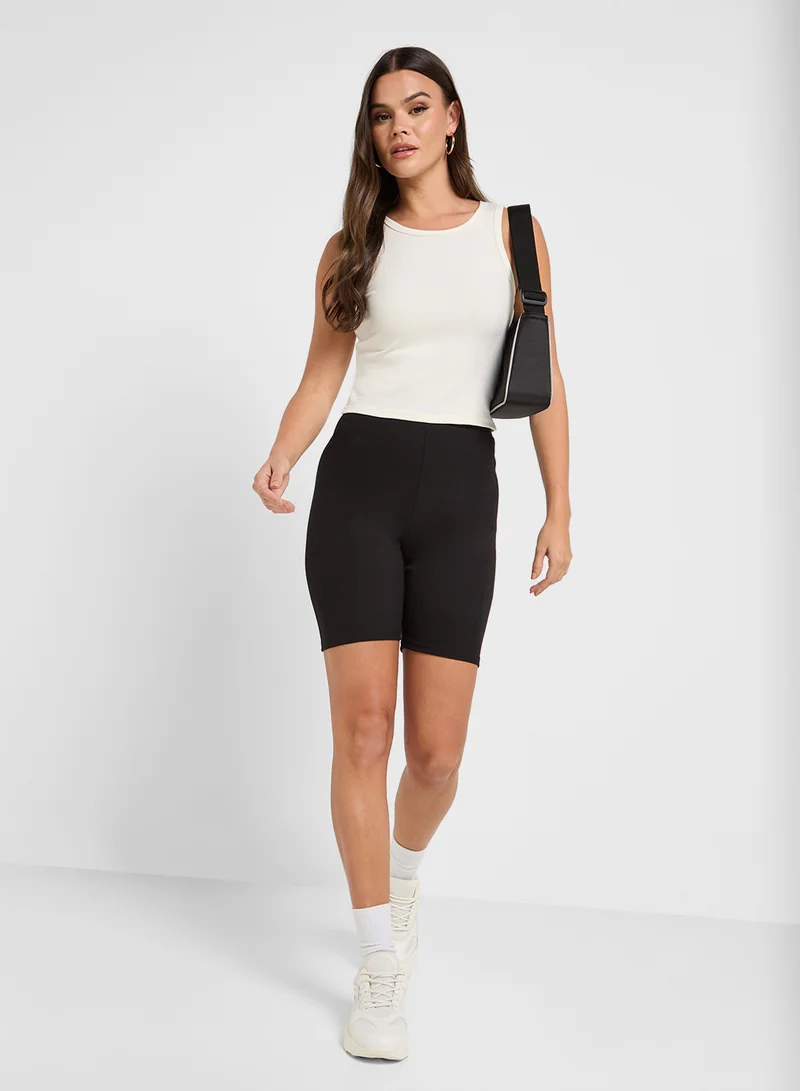 Ginger Basics Solid Ribbed Tank Top