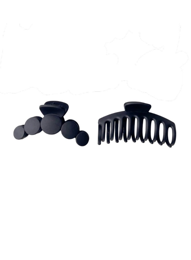 بيداني Dragon Fruit Black Matte Hair Claw Set (8-Piece) - Image 4