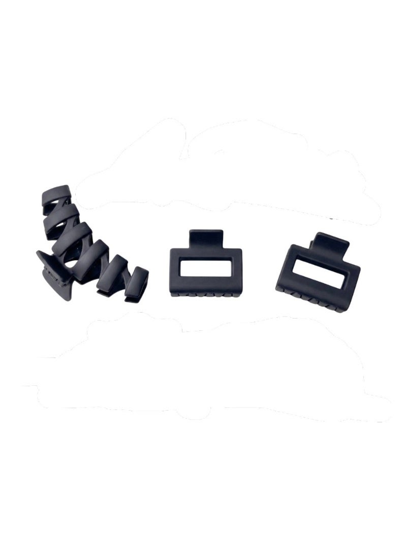 بيداني Dragon Fruit Black Matte Hair Claw Set (8-Piece) - Image 3