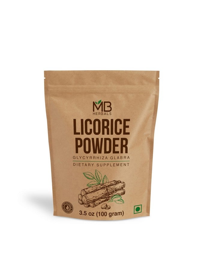 MB Herbals Licorice Root Powder 100 gram | Glycyrrhiza glabra | Mulethi | Yastimathu | Yashtimadhu - Image 1