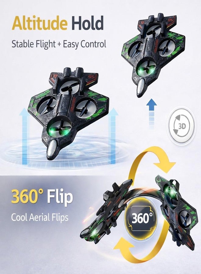 ocvito Feature-Focused Fighter Jet Remote Control Toy for Kids, 2.4GHz EPP Foam rc Plane with 2 Batteries. (Green) - Image 2