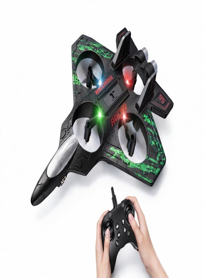 ocvito Feature-Focused Fighter Jet Remote Control Toy for Kids, 2.4GHz EPP Foam rc Plane with 2 Batteries. (Green) - Image 1