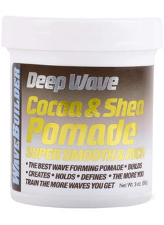 Wavebuilder WaveBuilder Cocoa & Shea Pomade | Super Smooth & Rich Formula Promotes Healthy Hair Waves, 3 Oz 