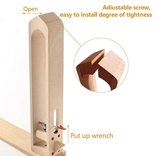 LYFJXX حصان جلد LYFJXX مع خياطة، مشبك طاولة خشبي لحرفية الجلد DIY - Image 3