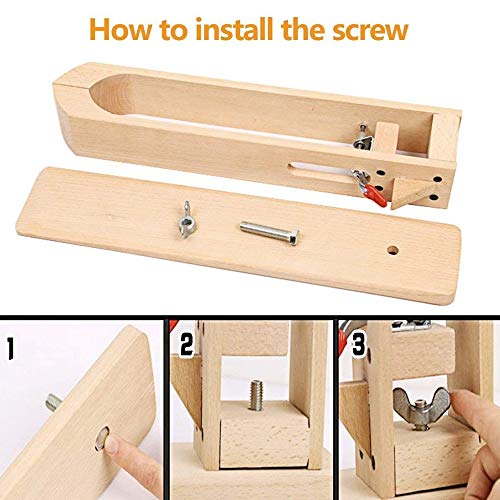 LYFJXX حصان جلد LYFJXX مع خياطة، مشبك طاولة خشبي لحرفية الجلد DIY - Image 4