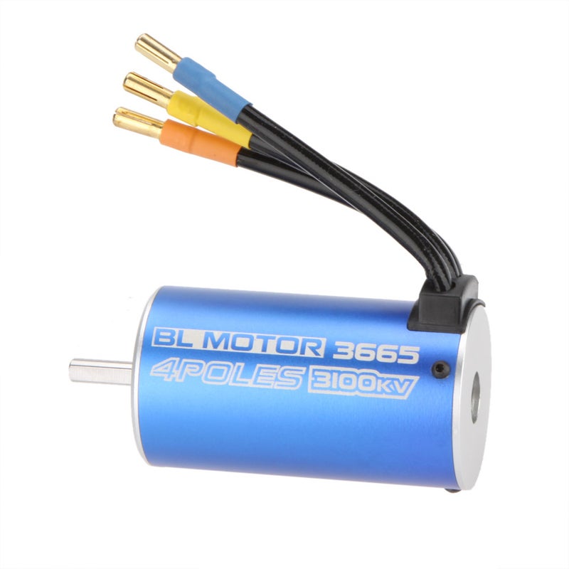3665 4 Poles 3100KV Brushless Motor For RC Car Boat 9.5 x 6.3 x 8cm - Image 2