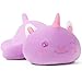SNOWOLF Unicorn Plush Pillow Cute and Soft Unicorn Cat Stuffed Animal Kawaii Plushie Toy Hugging Pillow Great Gift for Kids and Adult 20Purple - Image 2