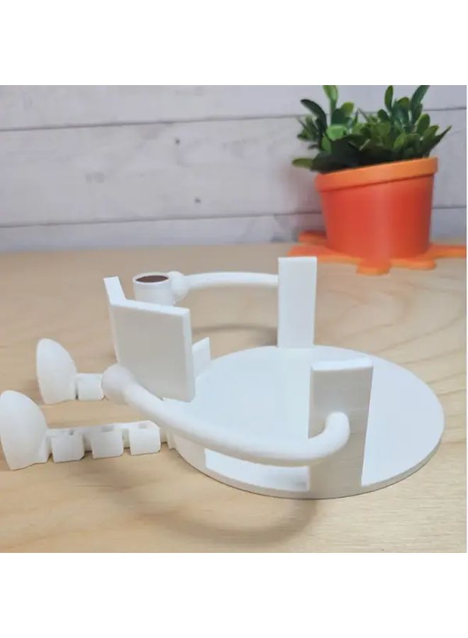 Sky Blue Freestanding Toilet Paper Holder With Book Coffee Playful Bathroom Decor - Image 5