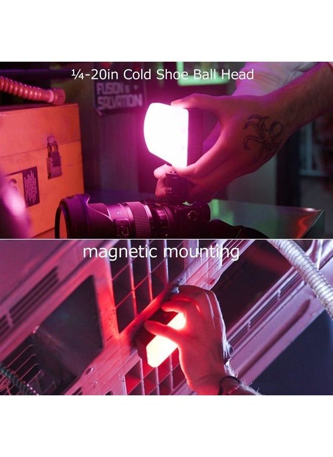 Aputure MC Pro RGBWW LED On Camera Video Light, Temperature 2000K-10000K Support Magnetic Attraction IP65 Protection 15 Built-in Light Effects and App Control  - Image 4