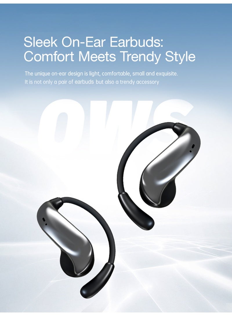 ZIPFORCE N73 True Wireless Earbuds,Bluetooth 6.0, Ear-Hook Open Ear ,Touch Control,TWS Light-Weight Bluetooth Earbuds for Daily & Sports，Black - Image 5