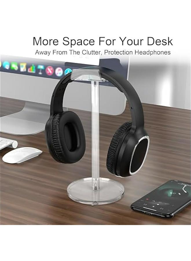 Acrylic Headphone Stand Headset Holder, Desktop Headphone Holder, Gaming Headset Accessories, Universal Headphone Holder for Most Music Gaming Headsets 1 Pack(DP015)  - Image 4