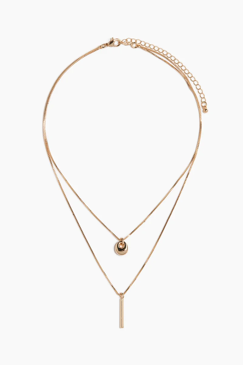 Two-strand pendant necklace