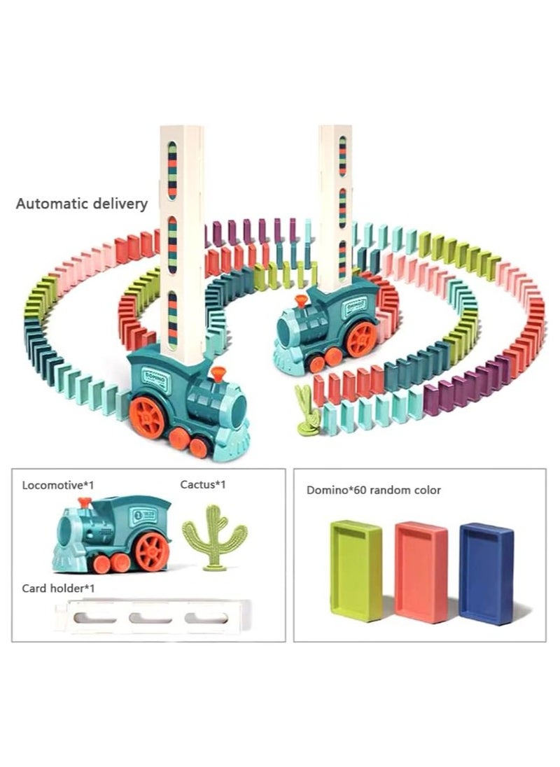 TOY GARDEN Kid's Domino Train Blocks Set- 60 Pieces, 3-8 Year Old  - Image 2