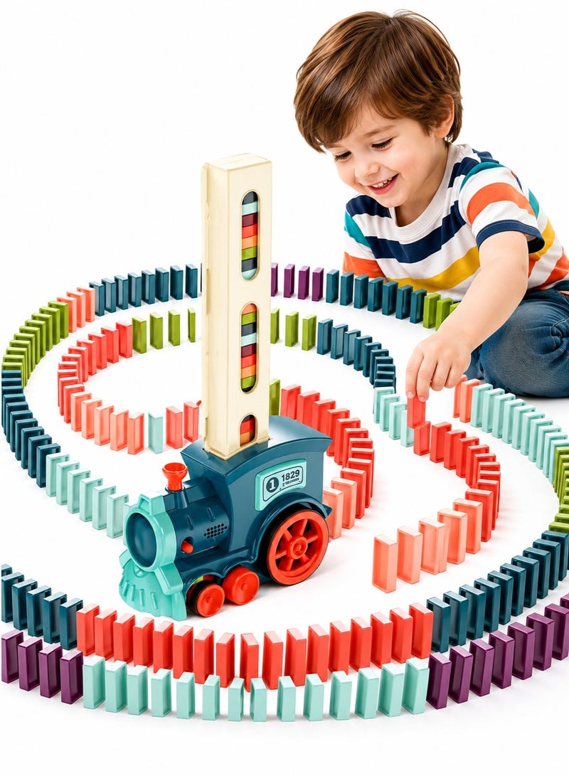 TOY GARDEN Kid's Domino Train Blocks Set- 60 Pieces, 3-8 Year Old - Image 2