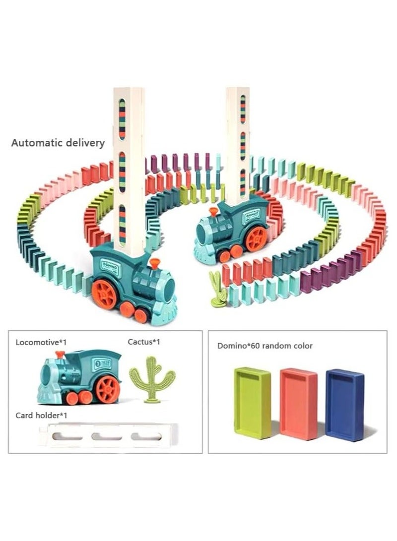TOY GARDEN Kid's Domino Train Blocks Set- 60 Pieces, 3-8 Year Old - Image 3