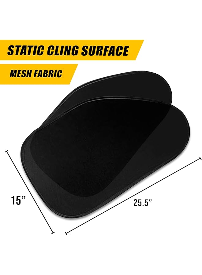 ZONETECH Zone Tech Side Window Cling On Sun Shades 2 Pack Mesh Car Pop Up Non Suction Cups Needed Sunshade Protects Kids Baby And Pets From Sun Glare And Uv Rays Perfect For Car Van Suv - Image 2