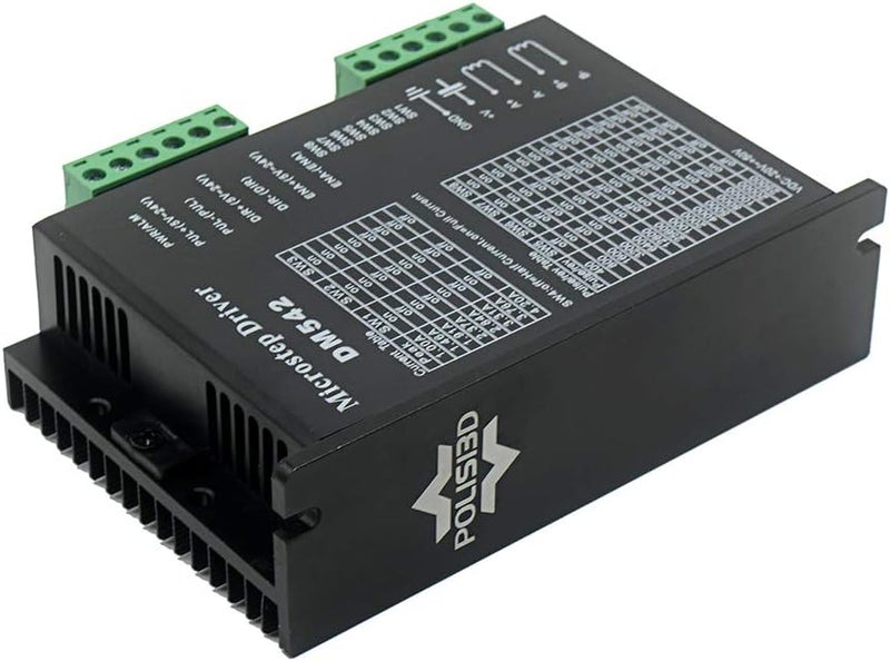 CNC Digital Microstep driver DM542 Stepper Motor Controller 2-phase Digital Stepper Motor Driver 20-50V DC Max 4.2A for Nema 17, Nema 23 and Nema 34 series stepper motor, Replace M542 M542H