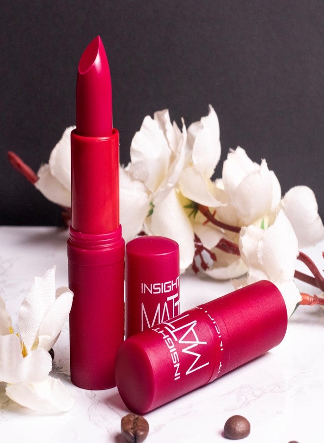 INSIGHT Matte Lipstick | Ultra Creamy | Highly Pigmented Formula | Intense Color Payoff | Fade-Proof Lipstick | FIRST LOVE-4.2g - Image 5