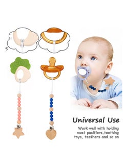 MissTiara 7 Pcs Baby Pacifier Clip Pacifier Holder Clip for Baby Boy and Girl Dummy Binky Teething Toy Strap Holder Shower Newborn Gift  - Image 2