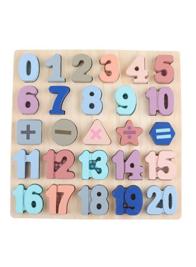 Wooden Letters Puzzle Boys And Girls Building Blocks Digital Wooden Children's Early Education Educational Toys For 1-3 Years Old-Color:Numbers 1-20 - Image 1