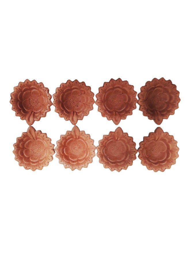 Madhoor - Assorted Mitti Diya Set of 8 Pcs - Image 1