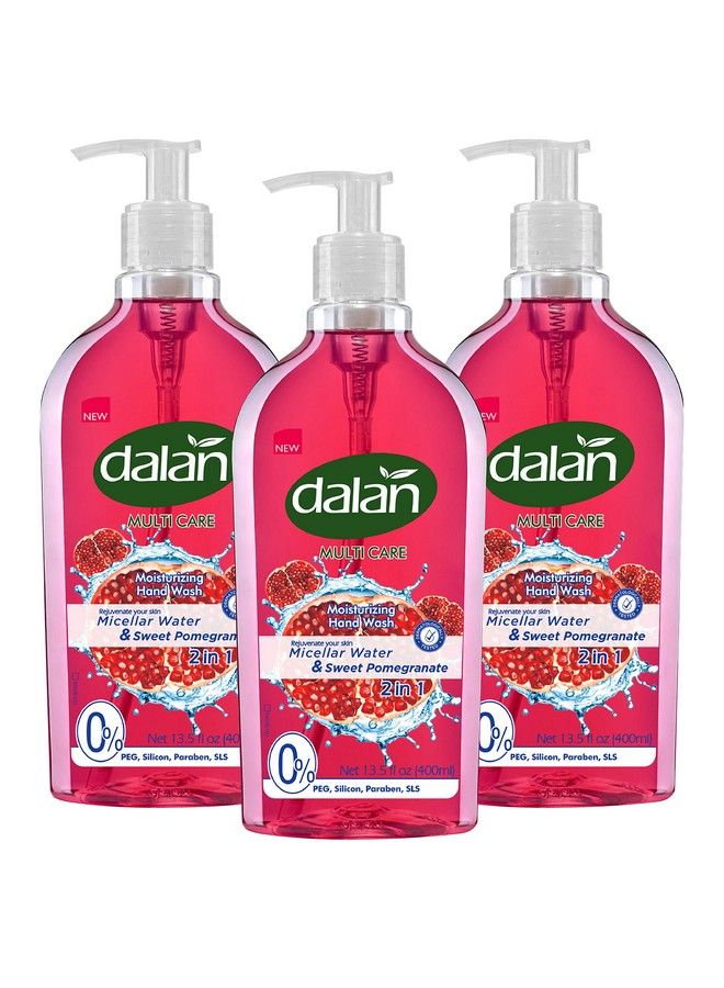 Dalan Sweet Pomegranate Multicare Ultra Moisturizing Liquid Hand Soap For Normal And Dry Hands Fresh Clean And Soft Feeling (13.5 Fl Oz / 400 Ml (Pack Of 3)) - Image 2