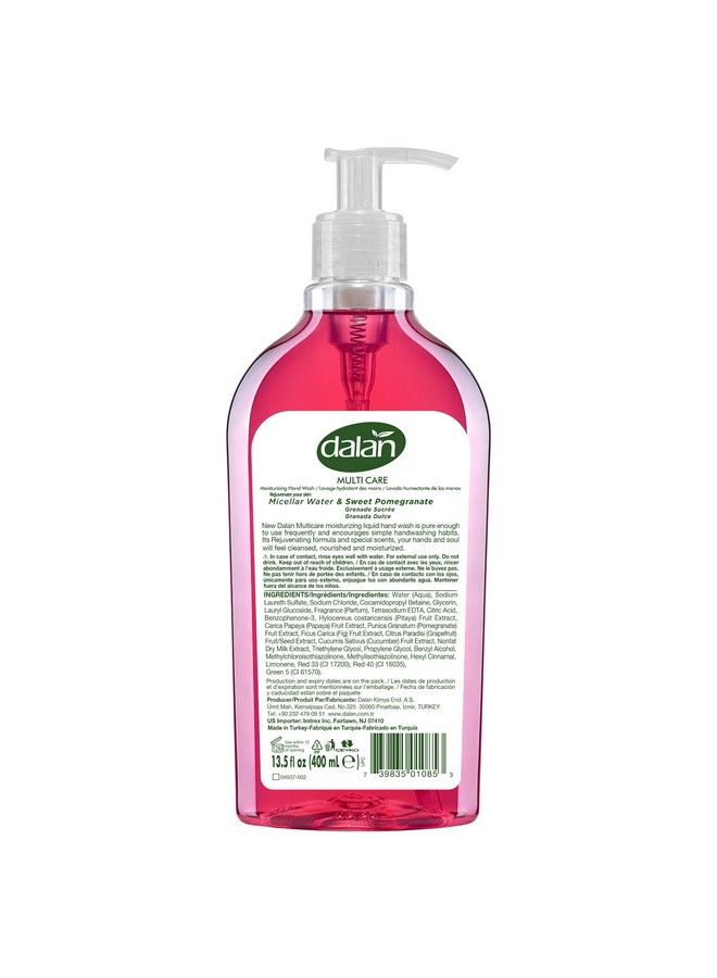Dalan Sweet Pomegranate Multicare Ultra Moisturizing Liquid Hand Soap For Normal And Dry Hands Fresh Clean And Soft Feeling (13.5 Fl Oz / 400 Ml (Pack Of 3)) - Image 3