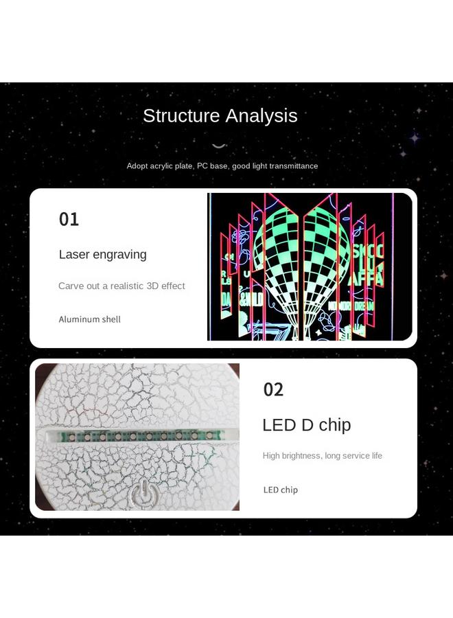 Bluejw Music Series Desktop E-sports Atmosphere Light Usb Plug Touch Colorful RGB Night Light Small Table Lamp - Image 4