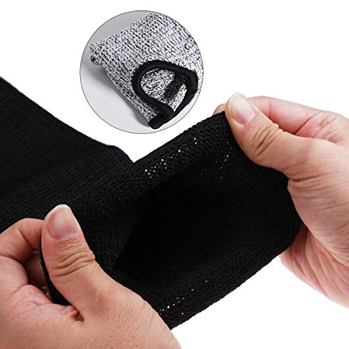 CAWANFLY Protective Arm Sleeves, Level 5 Protection Cut Resistant Sleeve with Thumb Hole (Black) - Image 3