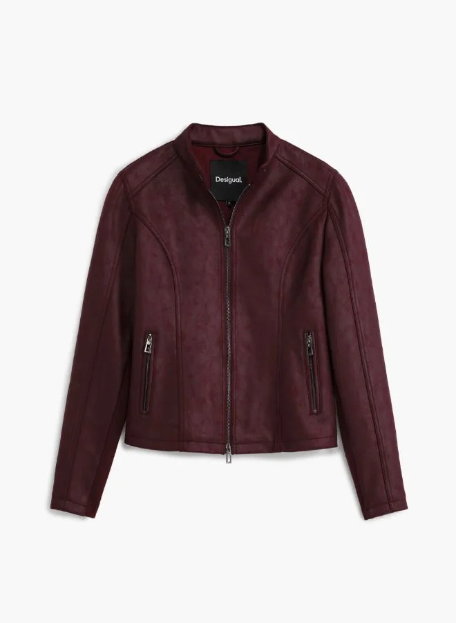 DESIGUAL Combined Faux Leather Jacket