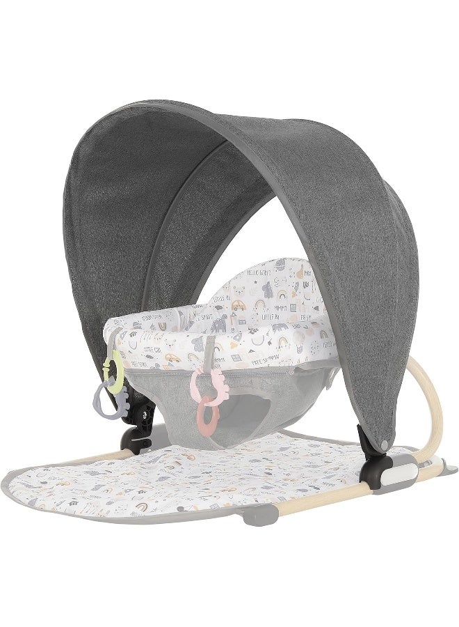 Dream On Me Snug N' Play Canopy, Grey - Image 1
