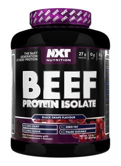 Beef Protein Isolate Powder - Protein Powder High in Natural Amino Acids - Paleo, Keto Friendly - Dairy and Gluten Free | 1.8kg (Black Grape)