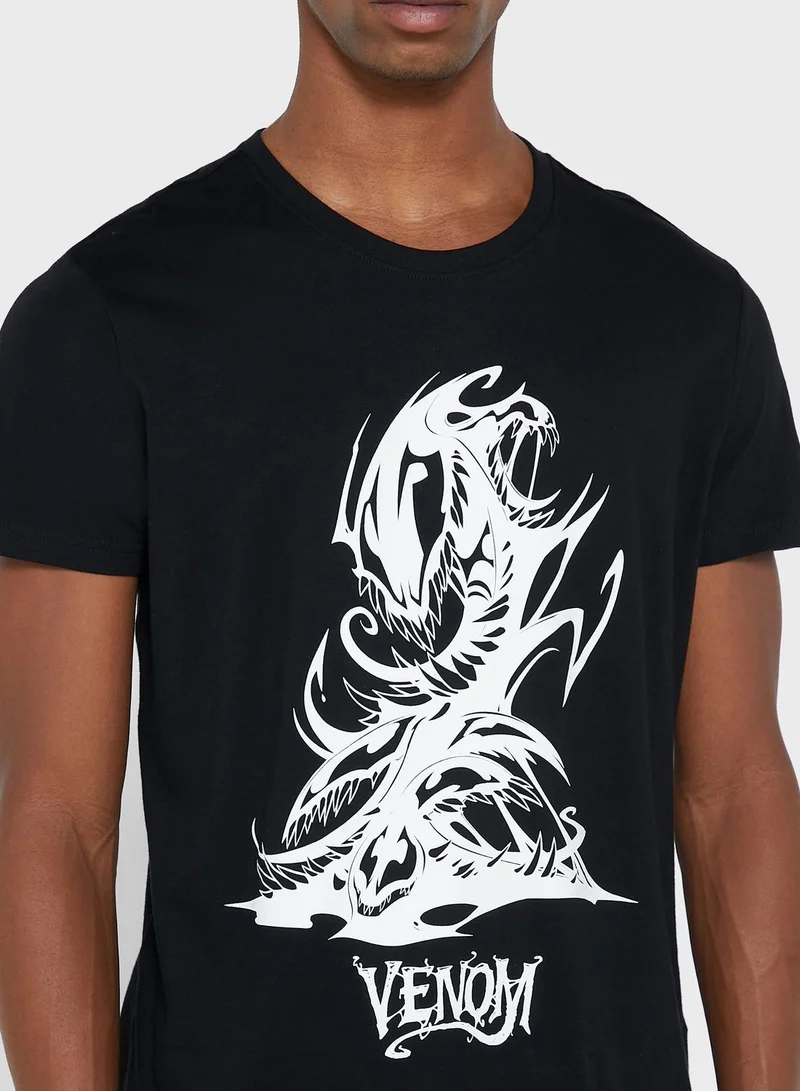 DIFUZED Venom Crew Neck T-Shirt