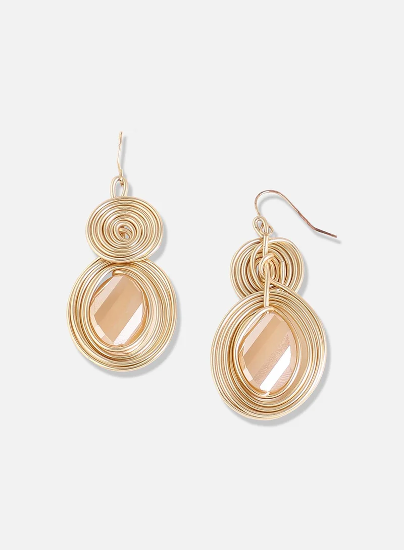 سوهي حلق مصمم مطلي بالفضة للحفلات