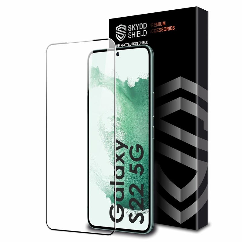 Skyddshield Military-Grade Gorilla Tempered Glass For Samsung Galaxy S22 and Galaxy S23 (6.1 Inch) With Installation Kit | Edge to Edge Coverage | Black - Image 1