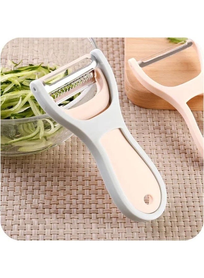 2-in-1 Multifunction Stainless Steel Peeler – Potato & Fruit Peeler with Scraper - Image 1